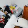 Photo of Amanda's room taken December 18, after investigators trashed the cottage. Spot on Amanda's pillow: Sample 172 - TMB negative, no DNA profile.